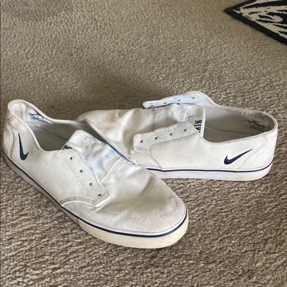 Nike Shoes - Nike White and Blue Women's Sneakers
